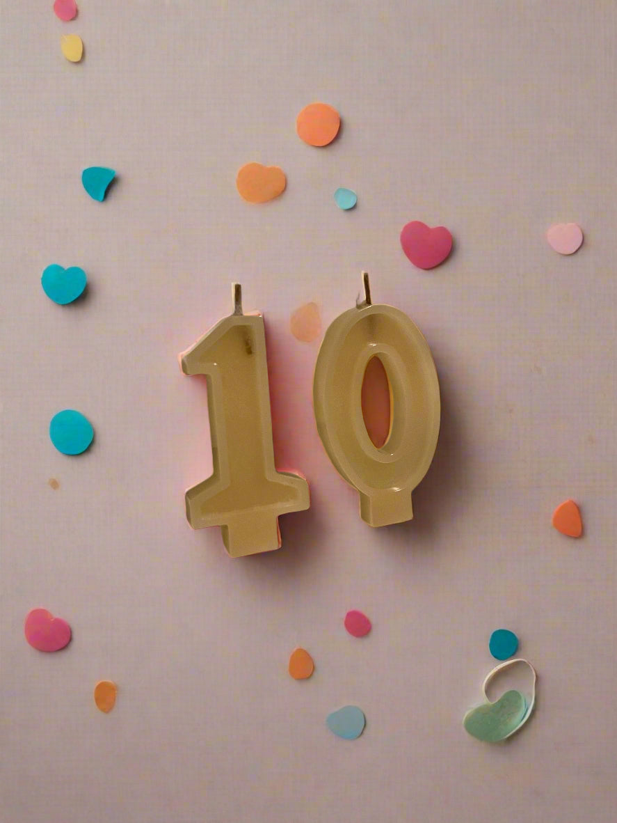 Beeswax Birthday Number Candles — Toxin-Free, 0 to 9