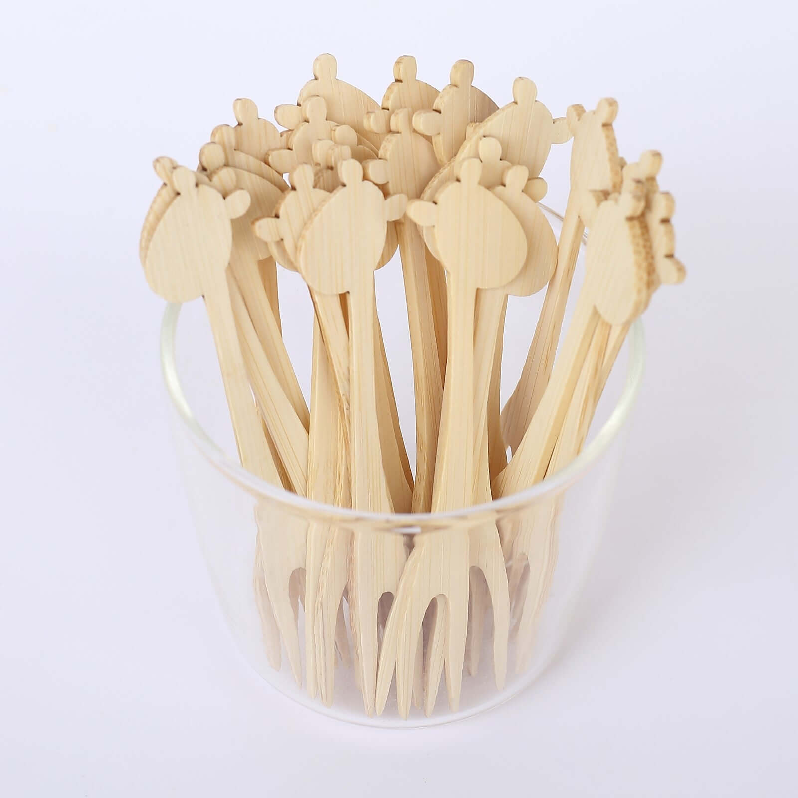 Giraffe Bamboo Cocktail Picks | Double Pronged | 100-Pack