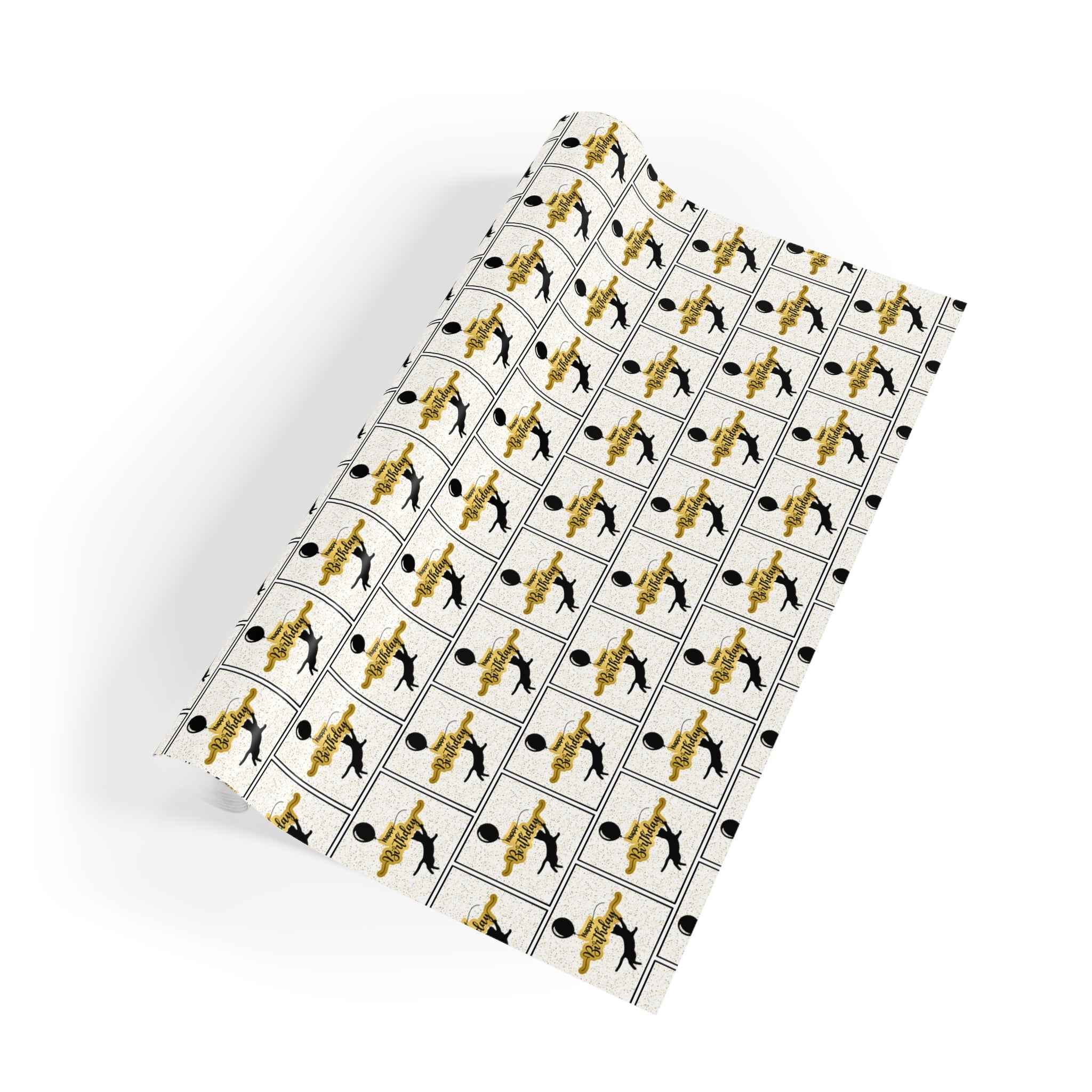 Happy Birthday Kitty Wrapping Paper — Balloons & Cats, 1 Roll