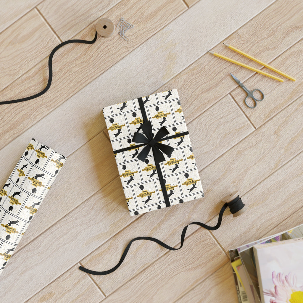Happy Birthday Kitty Wrapping Paper — Balloons & Cats, 1 Roll