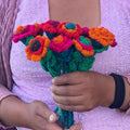 Handmade Wool Crochet Flower – Fair Trade Artisan Floral Decoration