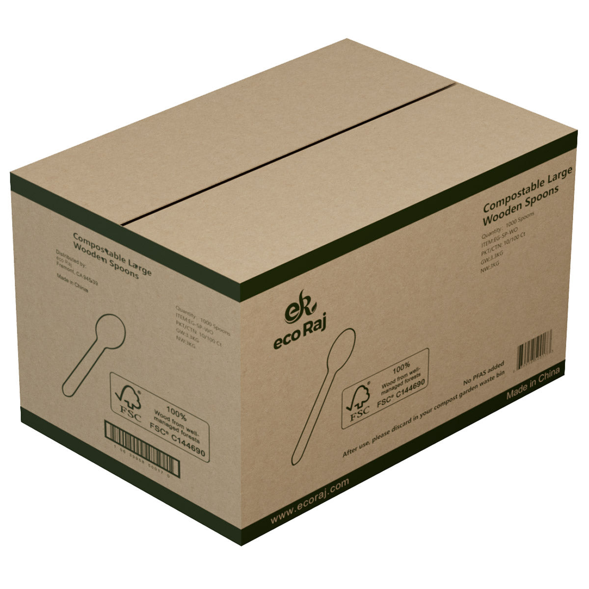 Compostable Birch Wood Spoons – 6.3" | 1000 Count
