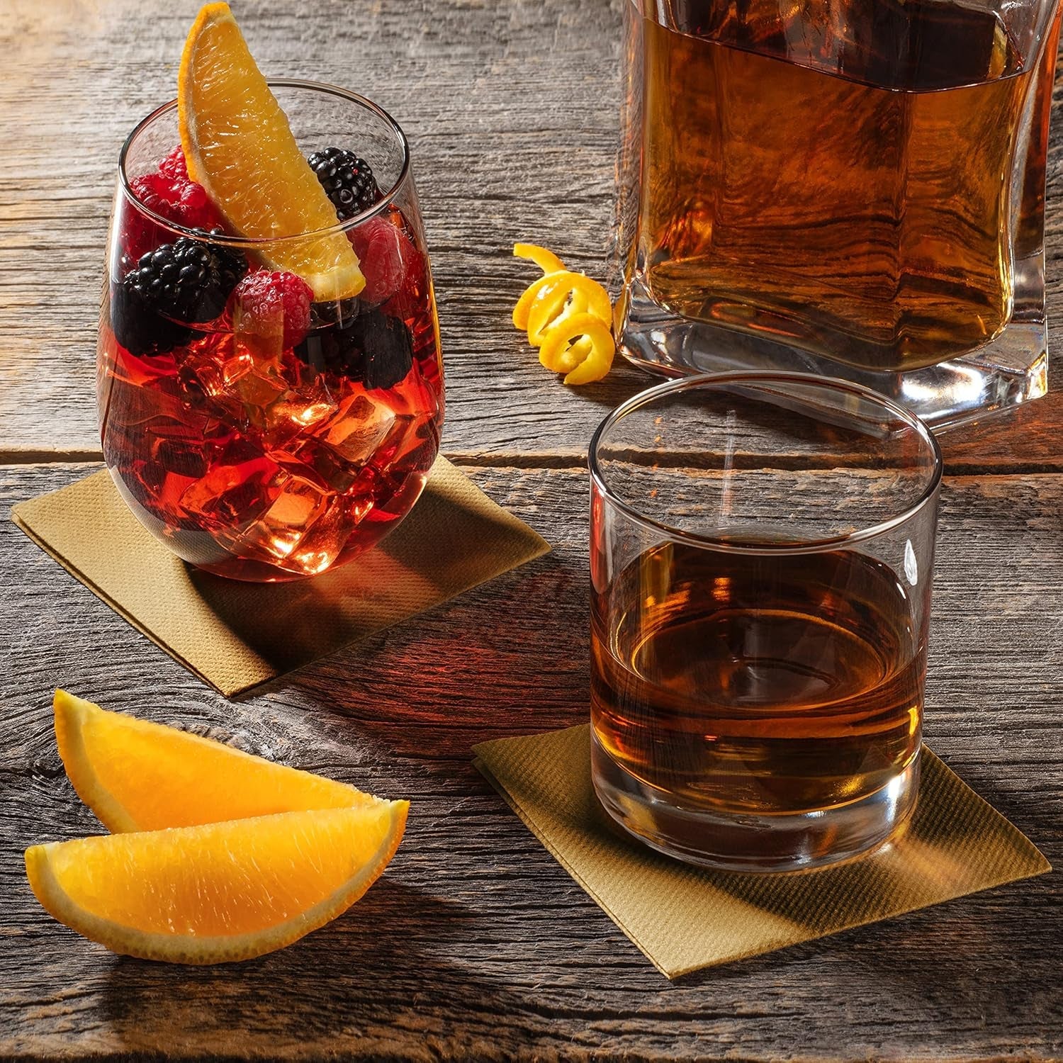 Linen-Feel Cocktail Napkins — Biodegradable, 50-Pack, 4.75"
