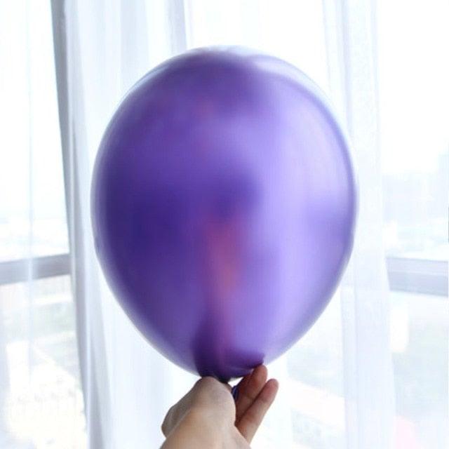 Metallic Chrome Latex Balloons — 50 or 100 Count, 5/10/12"