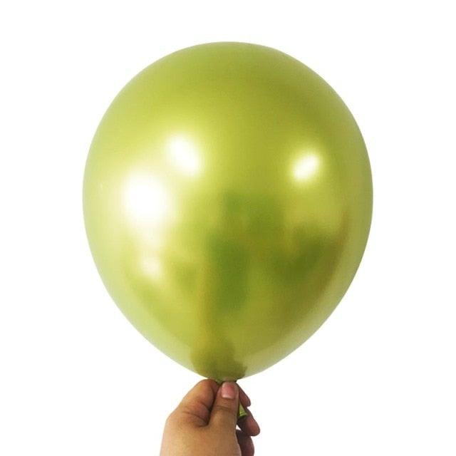 Metallic Chrome Latex Balloons — 50 or 100 Count, 5/10/12"