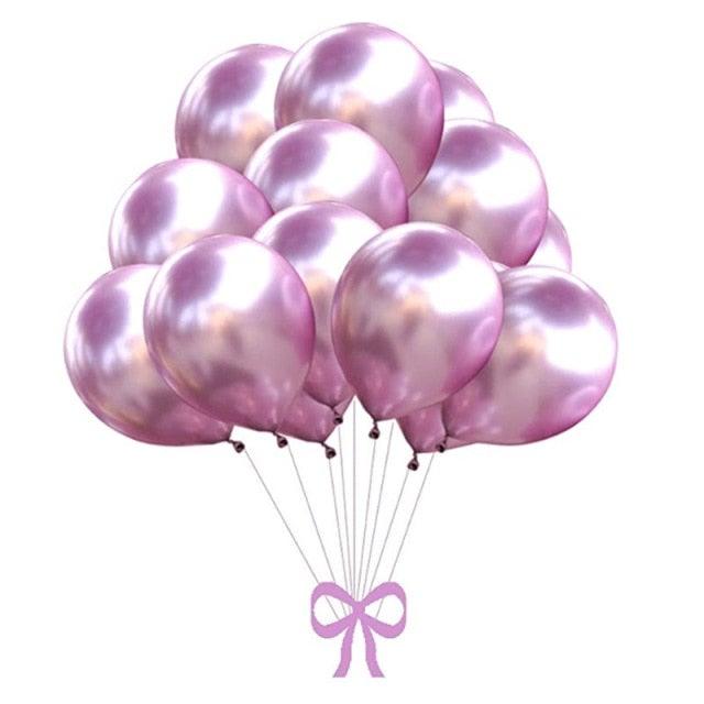 Metallic Chrome Latex Balloons — 50 or 100 Count, 5/10/12"