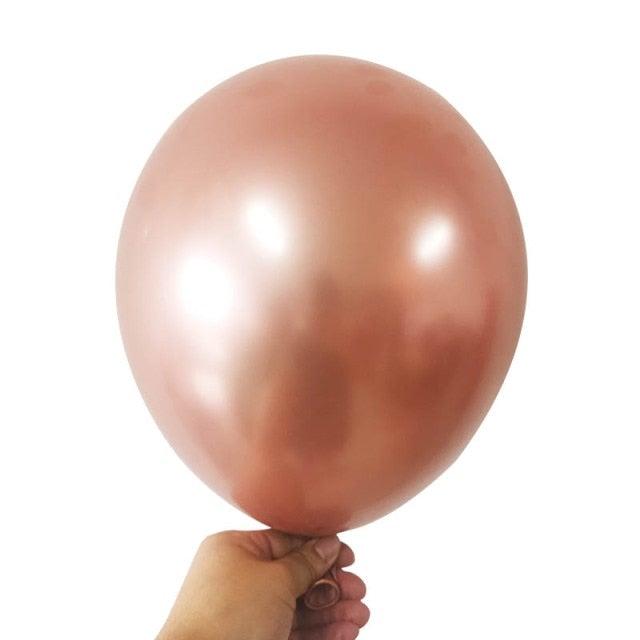 Metallic Chrome Latex Balloons — 50 or 100 Count, 5/10/12"