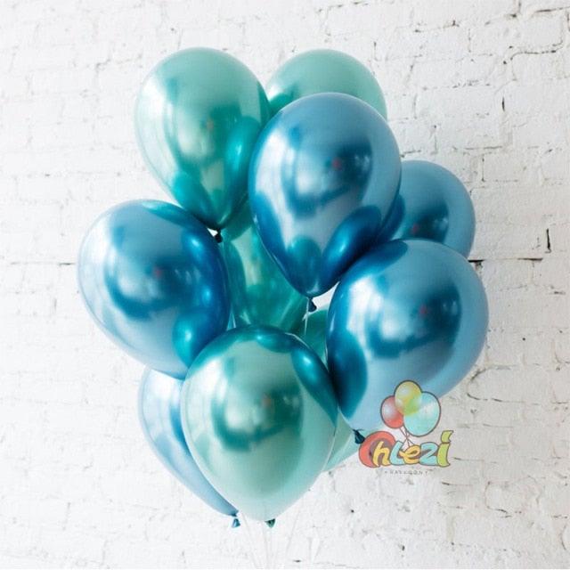 Metallic Chrome Latex Balloons — 50 or 100 Count, 5/10/12"