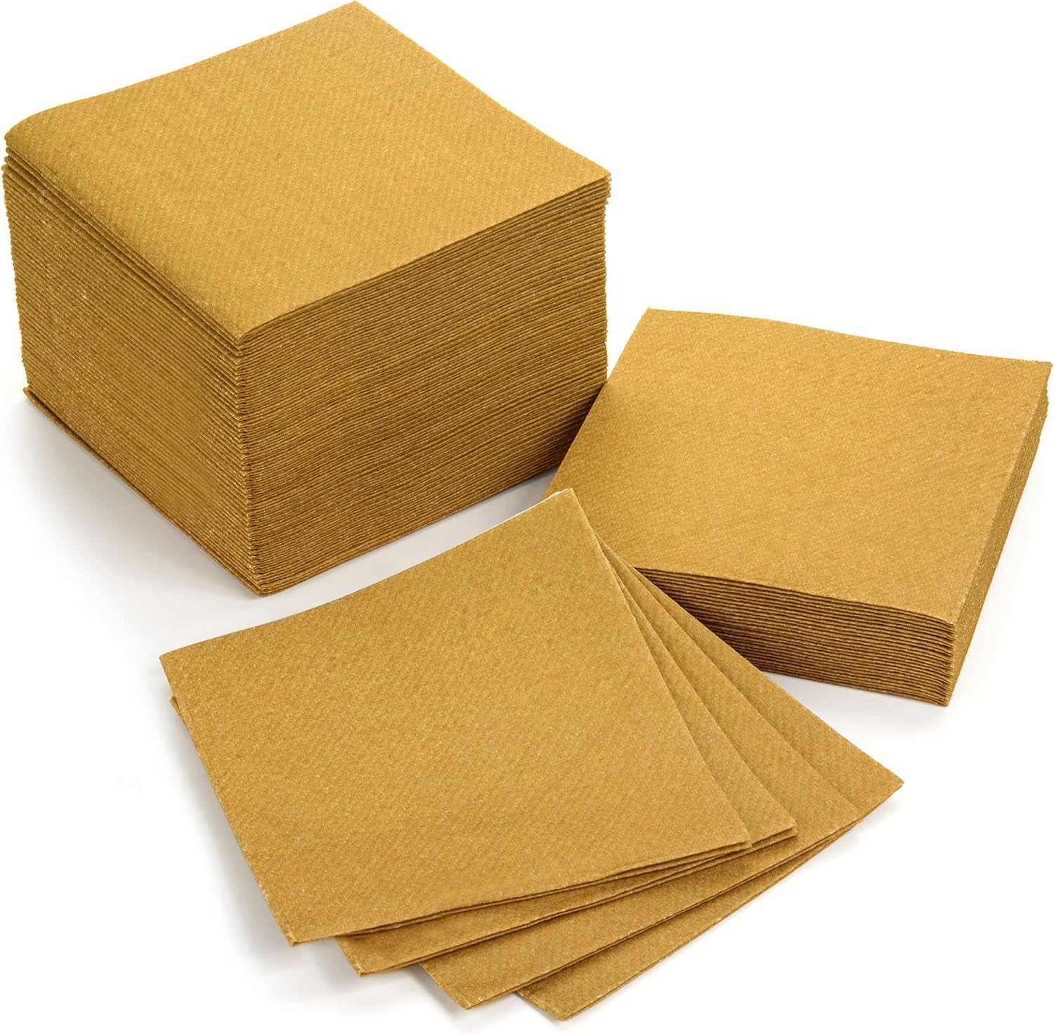 Linen-Feel Cocktail Napkins — Biodegradable, 50-Pack, 4.75"