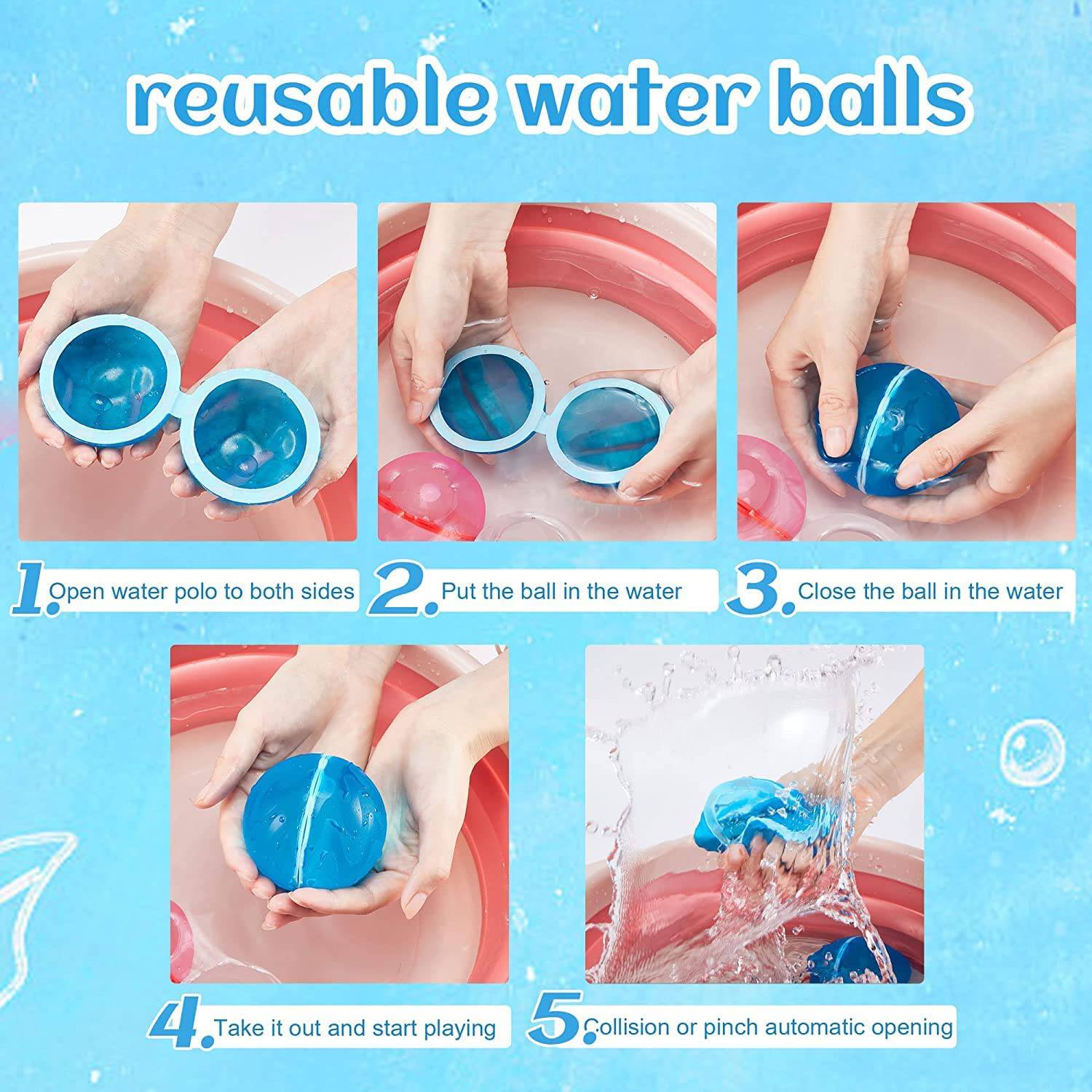 Reusable Silicone Water Balloons | 6 Pack