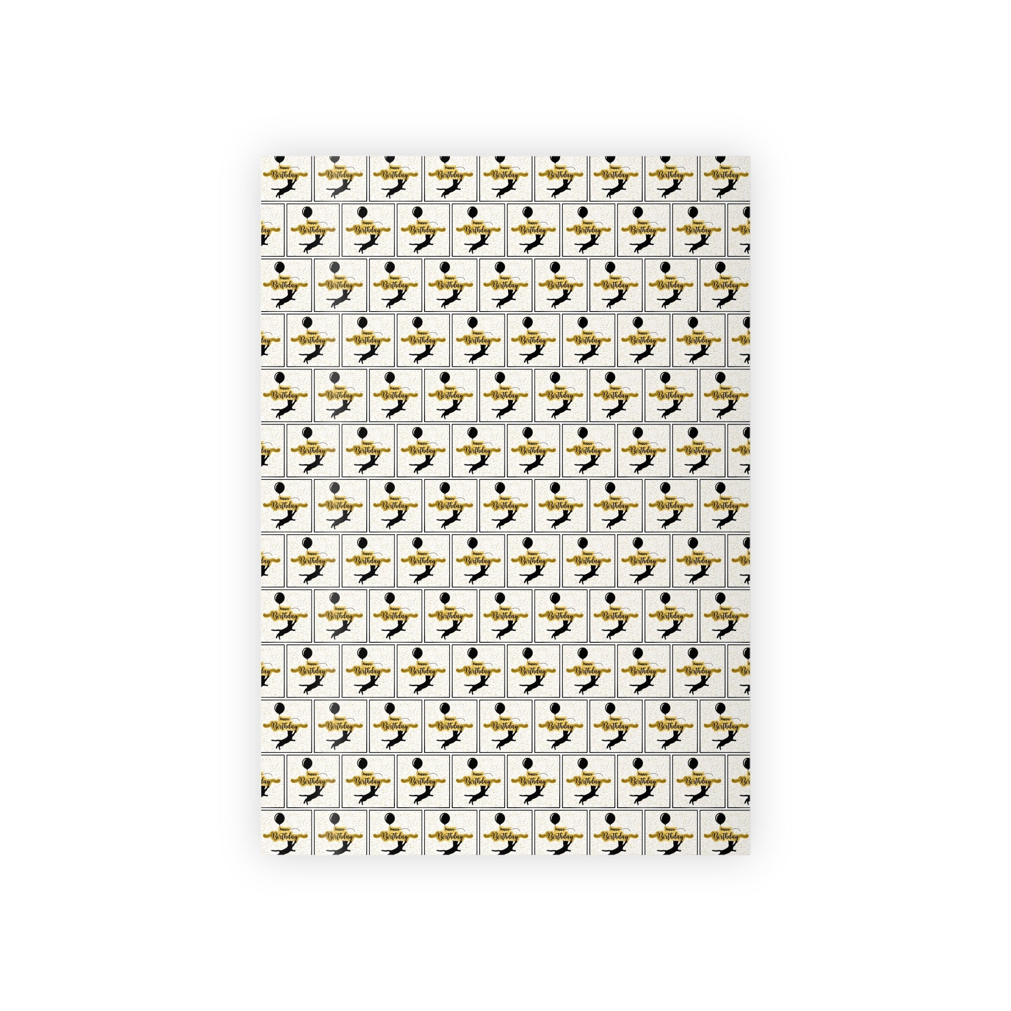 Happy Birthday Kitty Wrapping Paper — Balloons & Cats, 1 Roll
