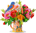 Poppy Blooms 3D Pop-Up Flower Bouquet Card | Laser-Cut Floral