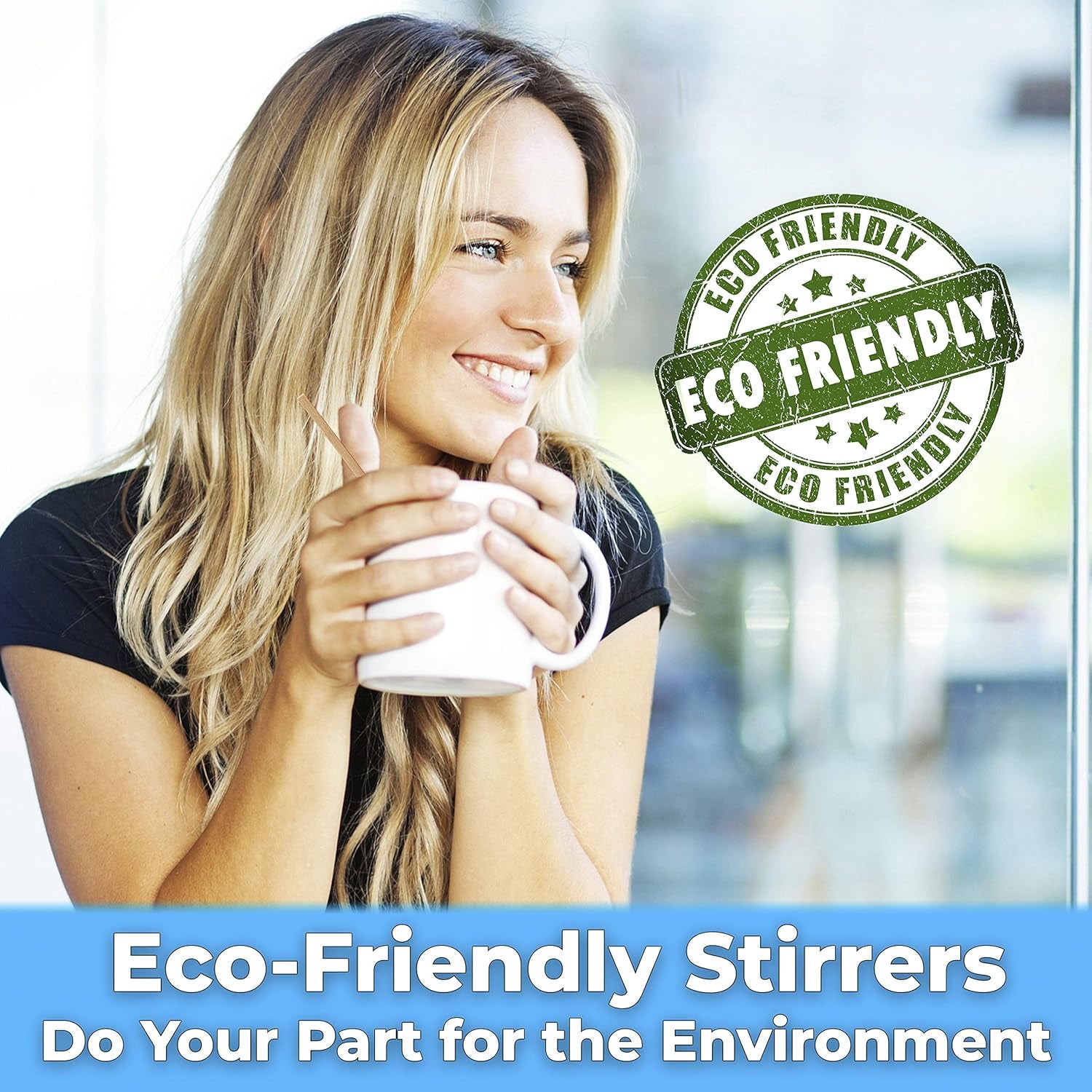 Birch Wood Coffee Stirrers — Biodegradable, 1000-Pack, 5.5"