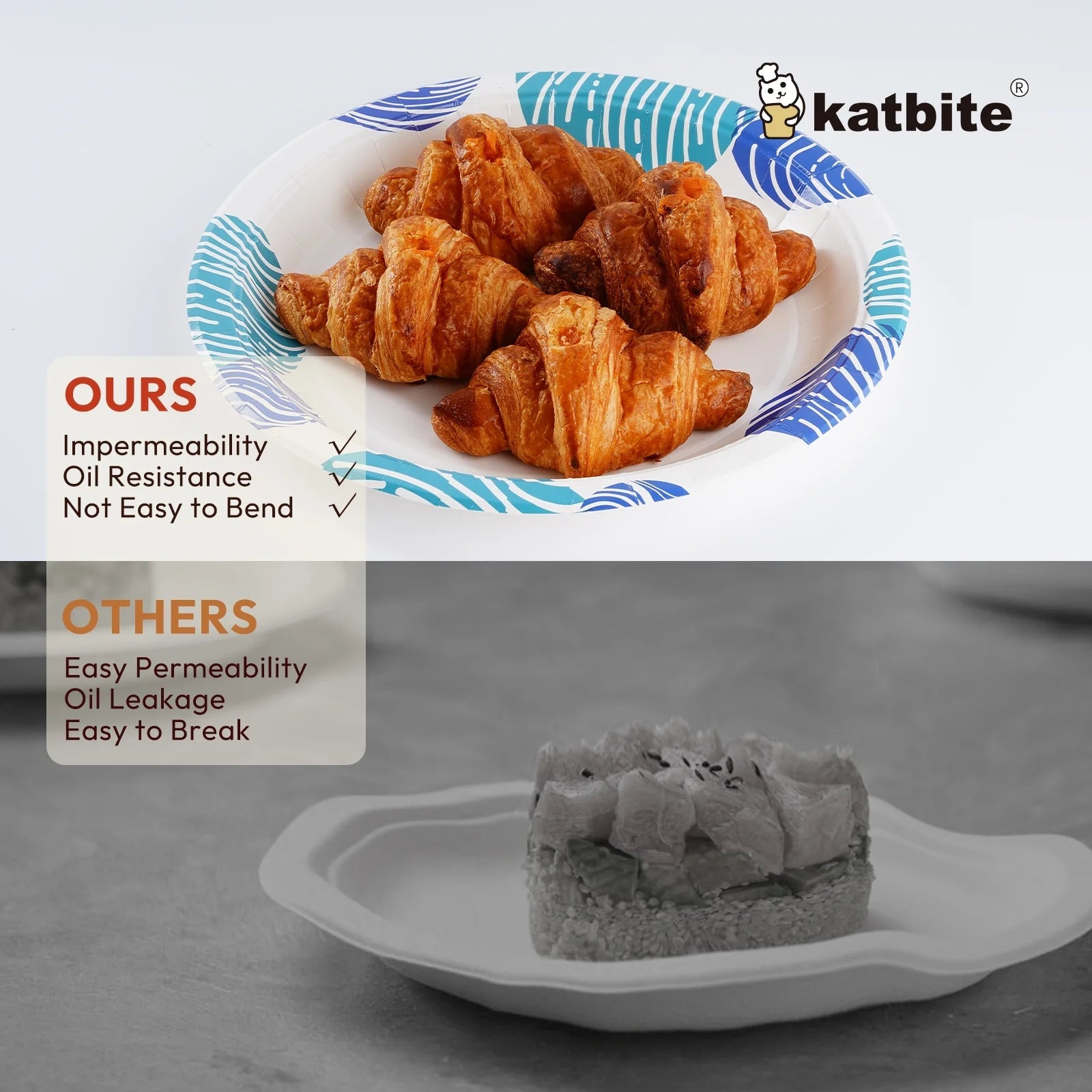 Biodegradable Compostable Paper Plates, 9" — 50 Pack