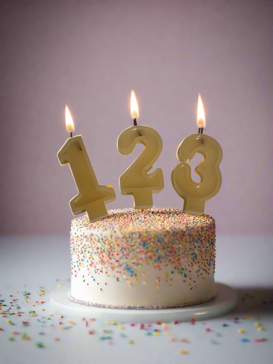 Beeswax Birthday Number Candles — Toxin-Free, 0 to 9