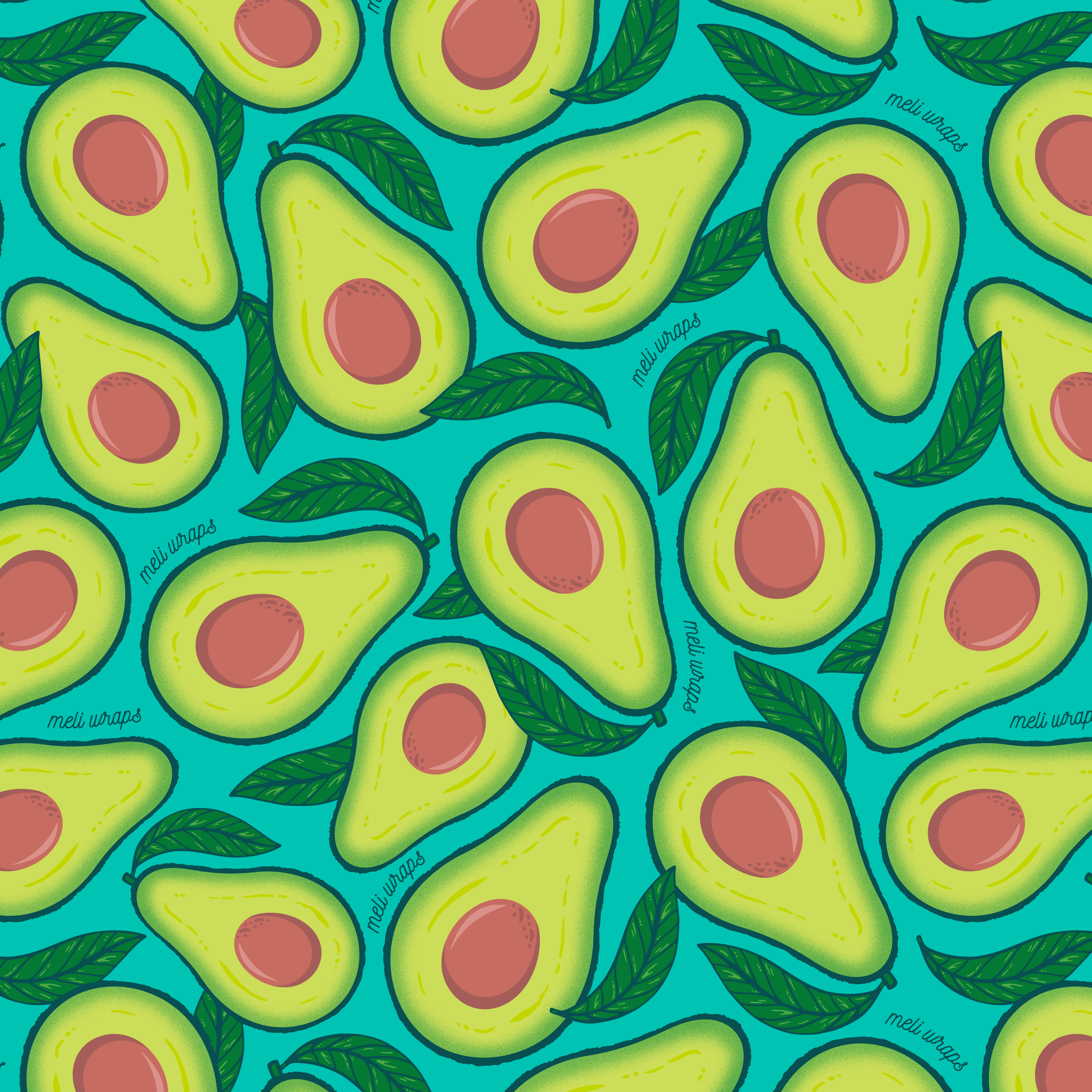 Beeswax Gift Wrap Roll | Reusable as Food Wrap | Avocado Design