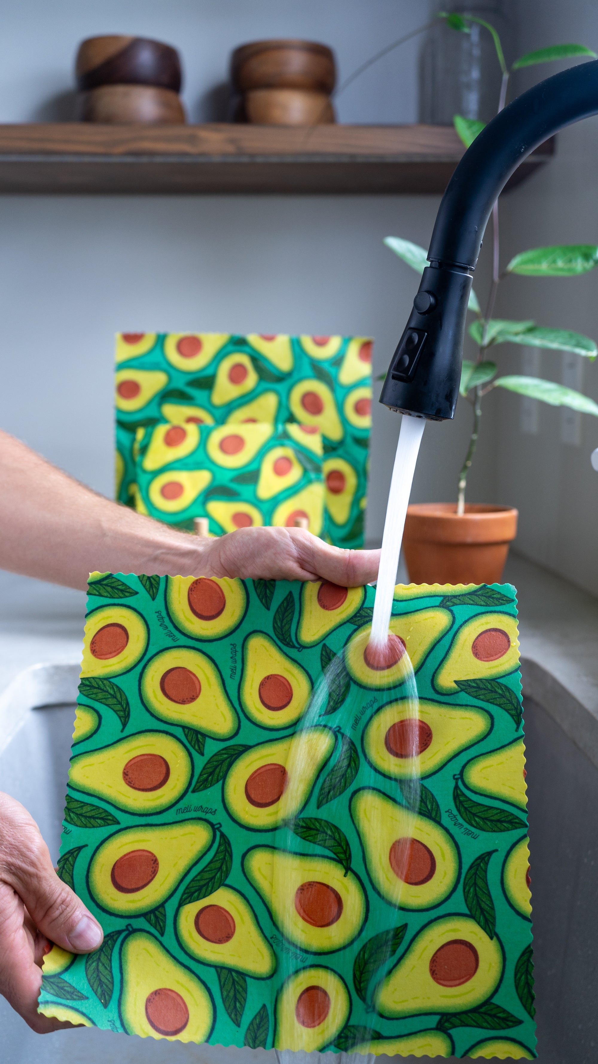 Beeswax Gift Wrap Roll | Reusable as Food Wrap | Avocado Design