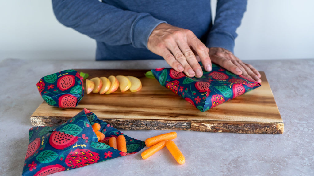 Beeswax Gift Wrap Roll | Reusable as Food Wrap | Dragonfruit Design