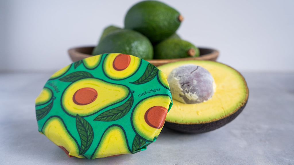 Beeswax Gift Wrap Roll | Reusable as Food Wrap | Avocado Design