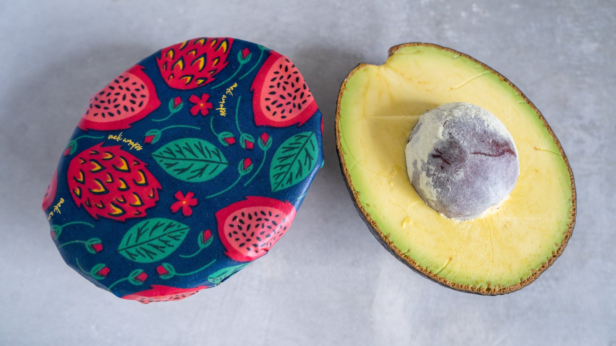 Beeswax Gift Wrap Roll | Reusable as Food Wrap | Dragonfruit Design