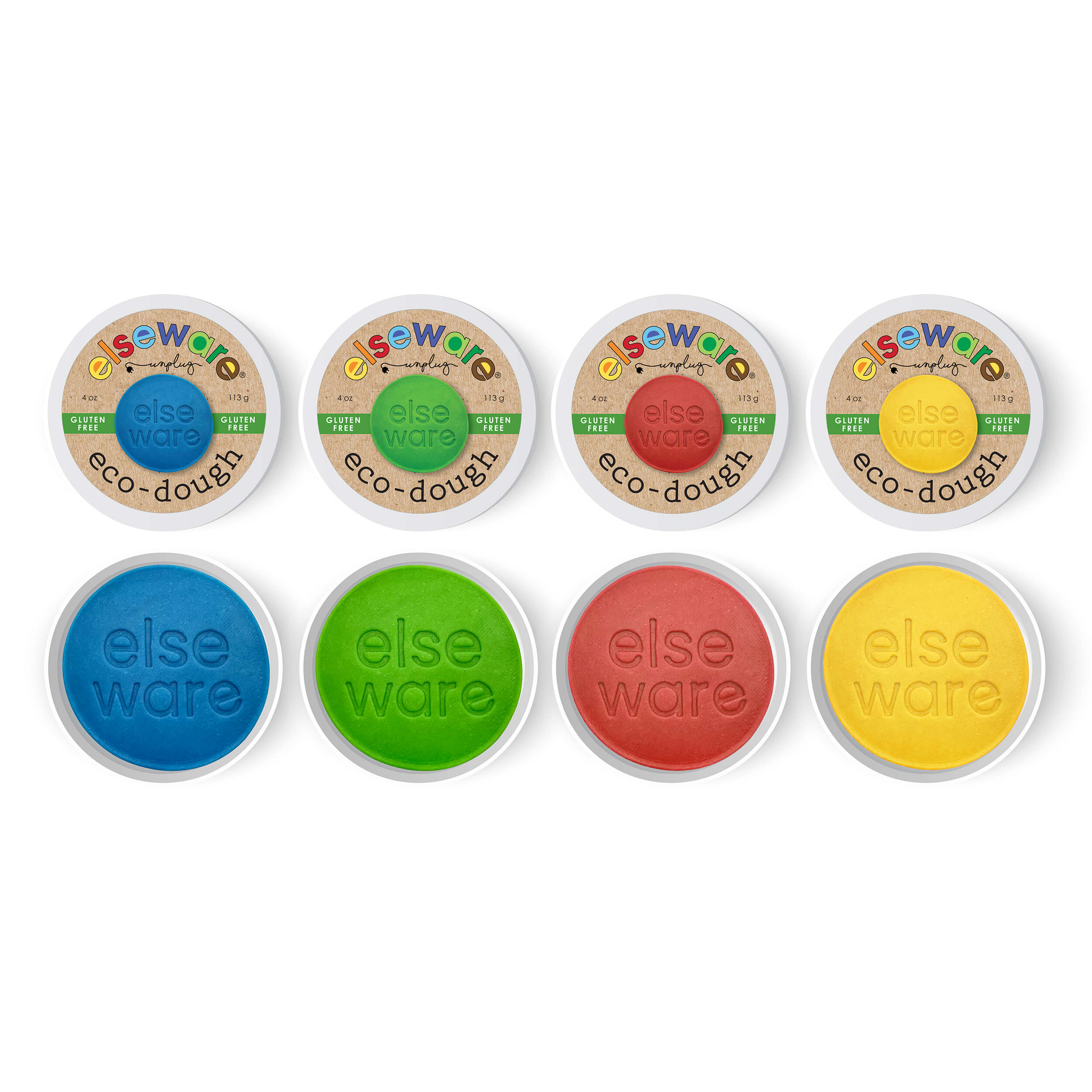 Eco-Dough Party Activity Pack | Gluten-Free Natural Play Dough for Kids — 4 Colors