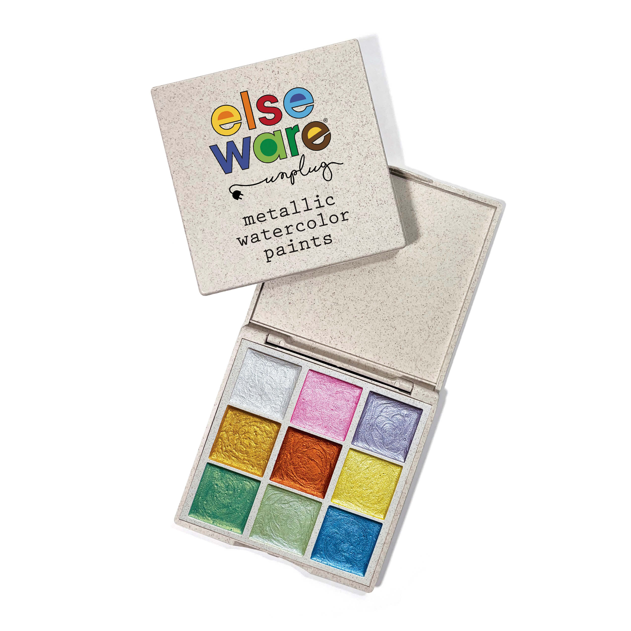 Metallic Watercolor Paints | 9 Shimmering Colors | Wheat Straw Packaging