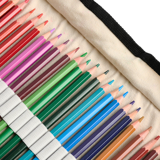 Watercolor Pencils | 36 Colors | Canvas Roll-Up Case