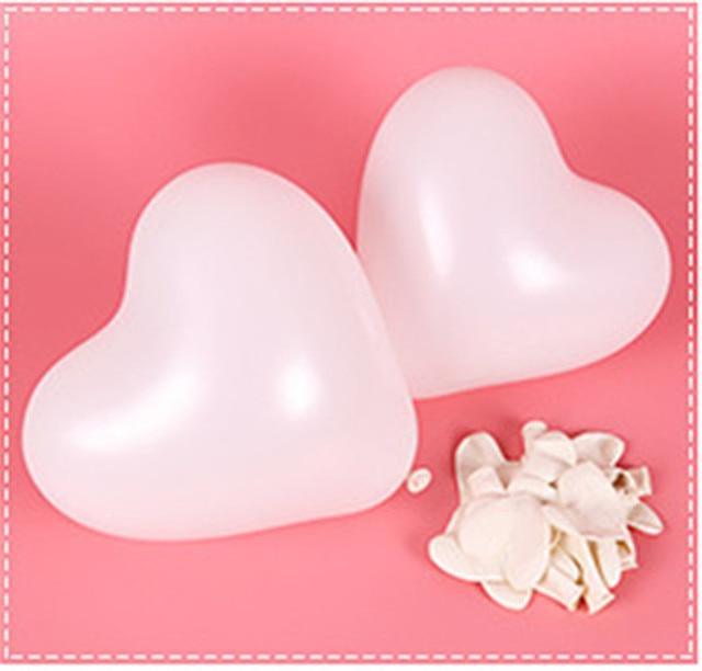 Red & Pink Heart Latex Balloons — Biodegradable, 100-Pack