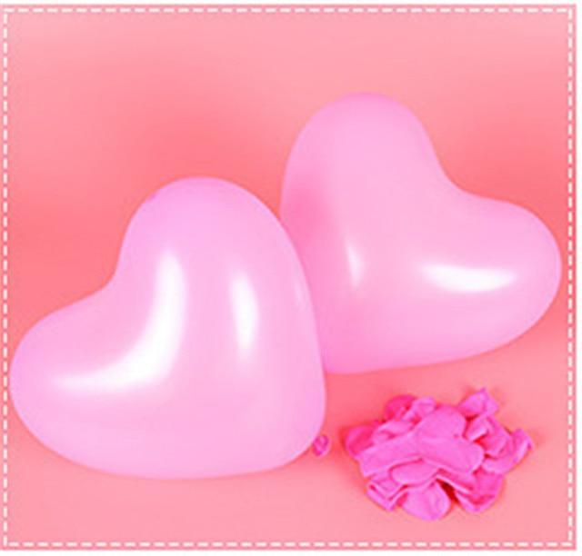 Red & Pink Heart Latex Balloons — Biodegradable, 100-Pack