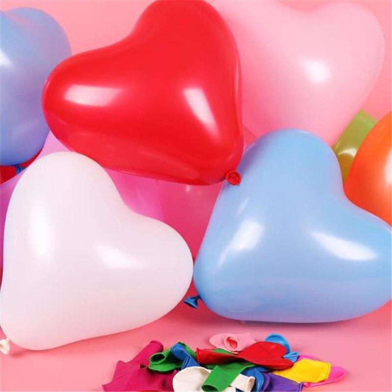 Red & Pink Heart Latex Balloons — Biodegradable, 100-Pack