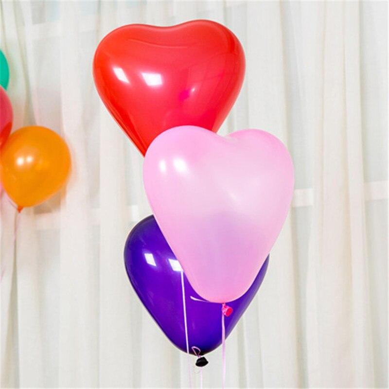 Red & Pink Heart Latex Balloons — Biodegradable, 100-Pack