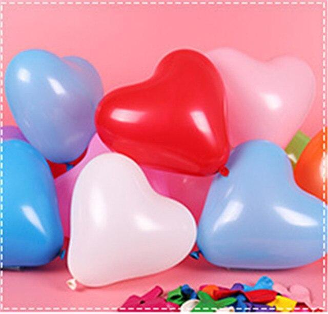Red & Pink Heart Latex Balloons — Biodegradable, 100-Pack