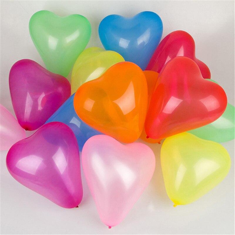 Red & Pink Heart Latex Balloons — Biodegradable, 100-Pack