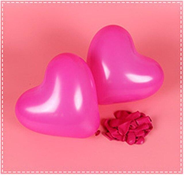 Red & Pink Heart Latex Balloons — Biodegradable, 100-Pack