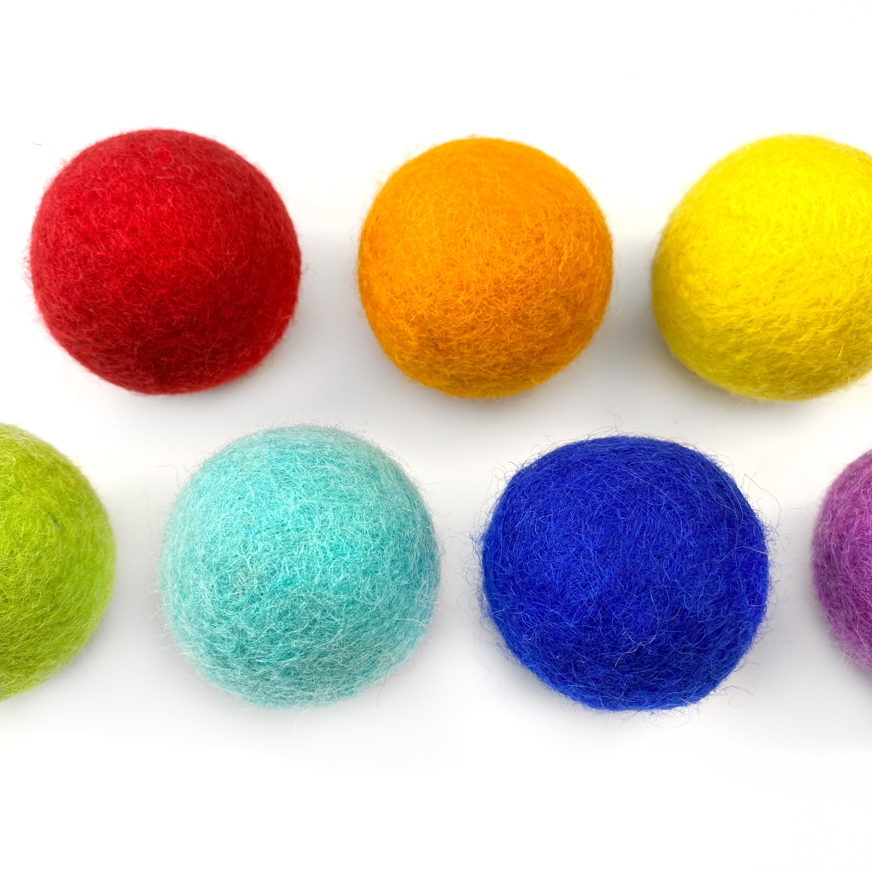 Rainbow Sorting Play Set — Felt Mat, Balls, Shapes & Bowls