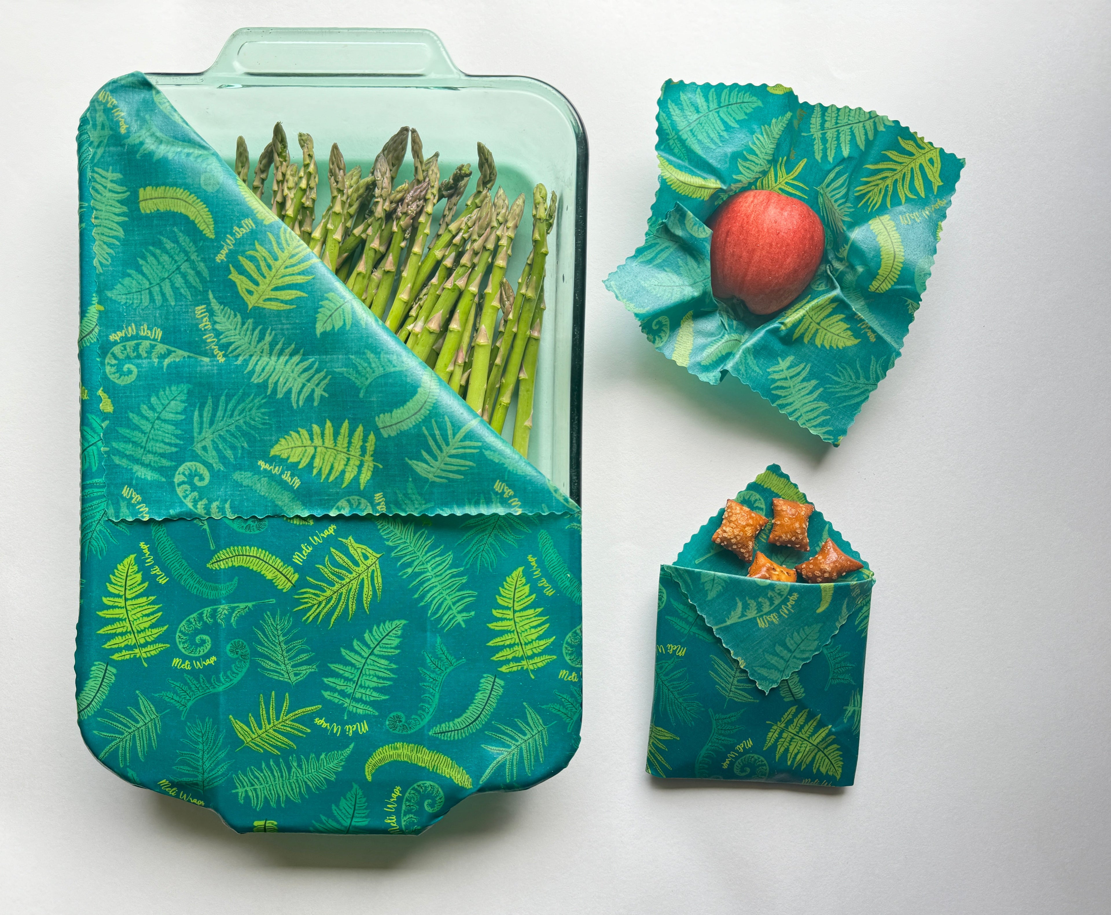 Beeswax Gift Wrap Roll | Reusable as Food Wrap | Fern Design