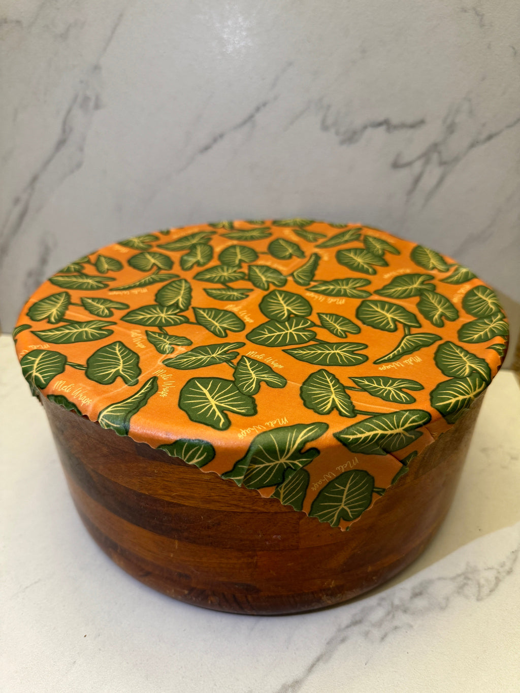 Beeswax Gift Wrap Roll | Reusable as Food Wrap | Hawaiian Taro Leaf Design