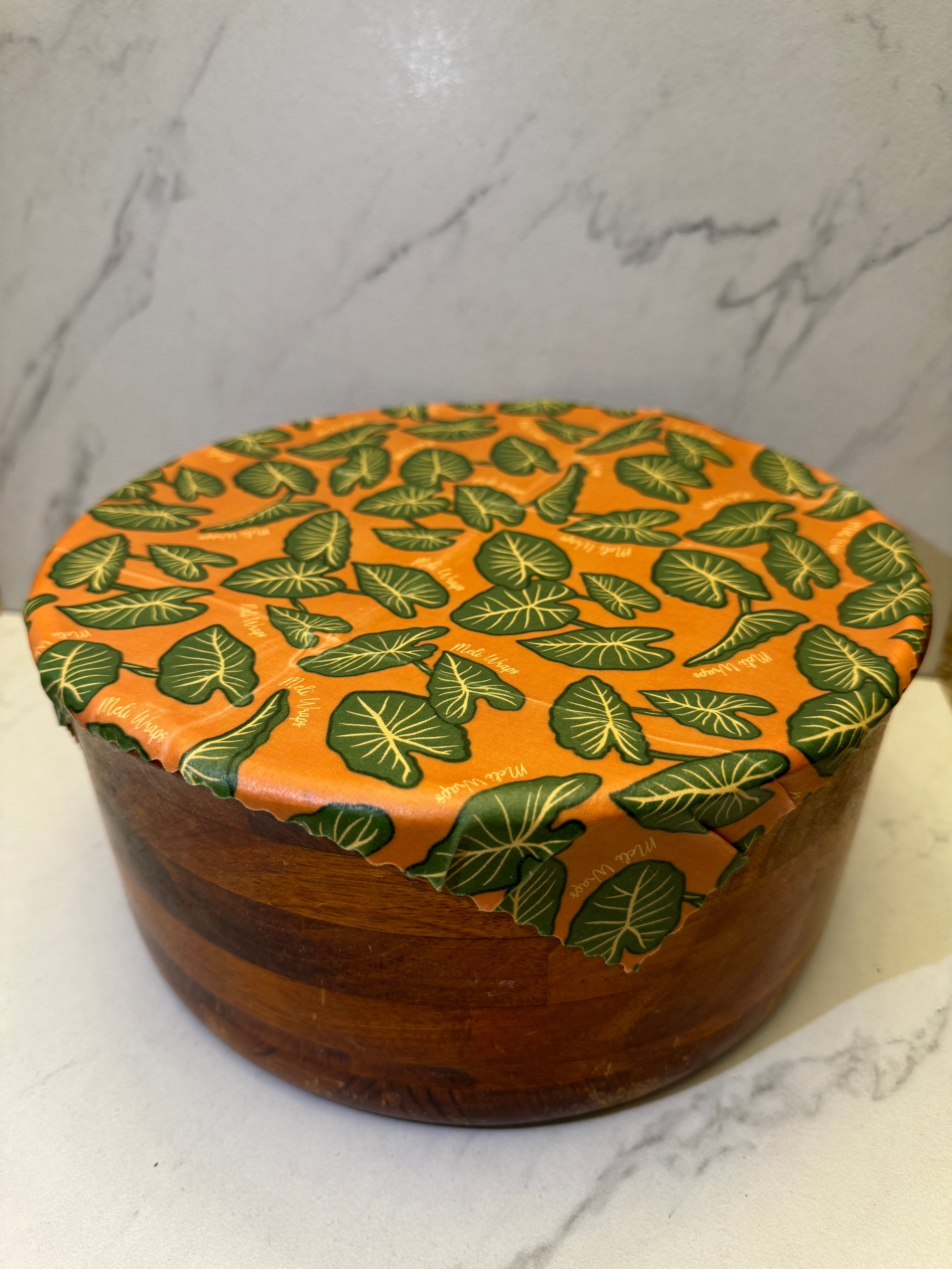 Beeswax Gift Wrap Roll | Reusable as Food Wrap | Hawaiian Taro Leaf Design
