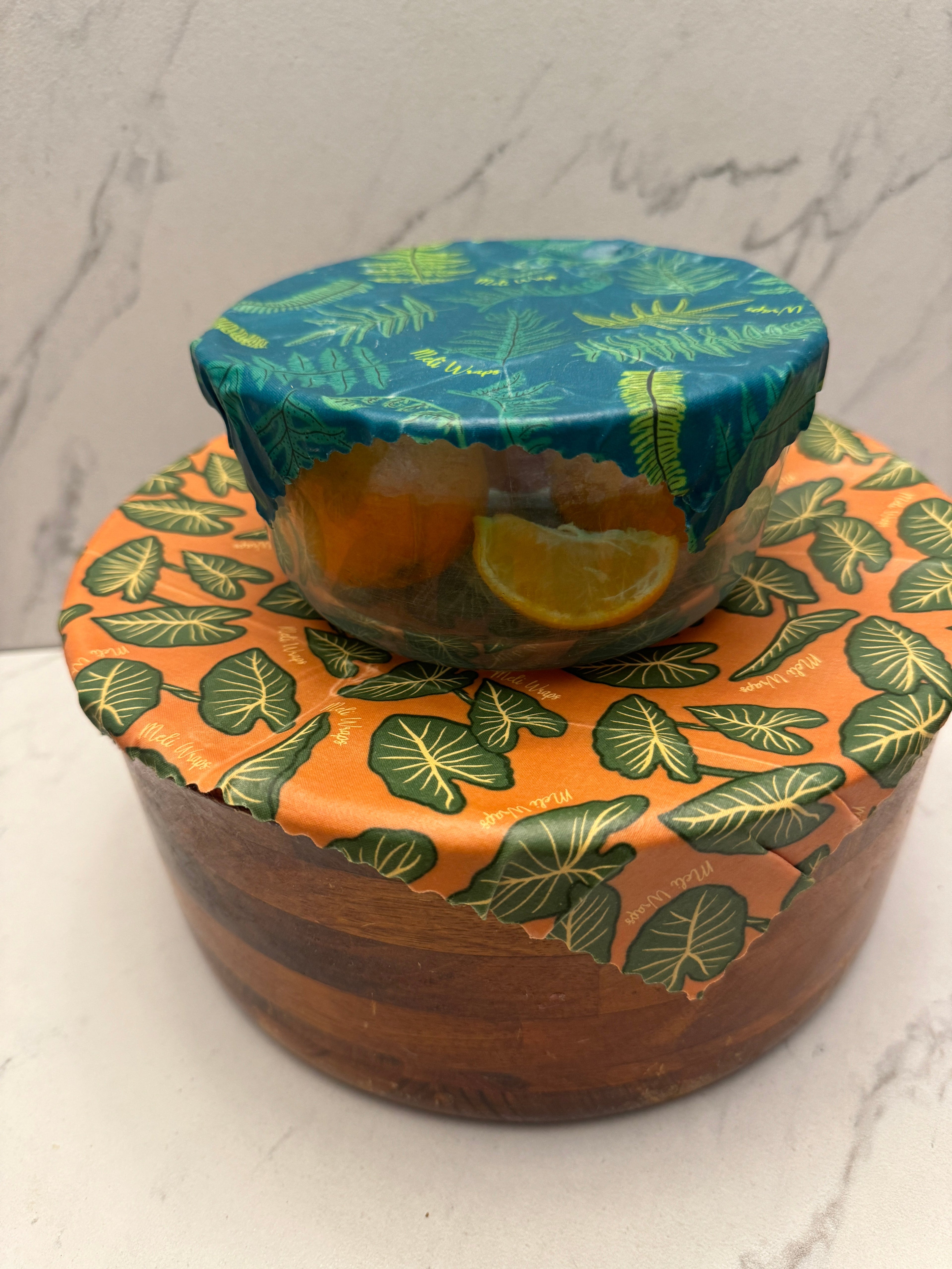Beeswax Gift Wrap Roll | Reusable as Food Wrap | Hawaiian Taro Leaf Design