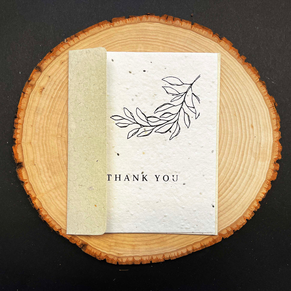 Thank You — Seed Paper Greeting Card by Soothi