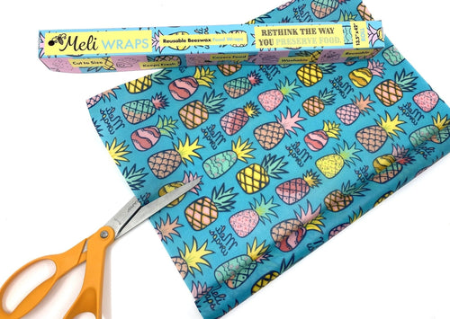 Beeswax Gift Wrap Roll | Reusable as Food Wrap | Pineapple Design