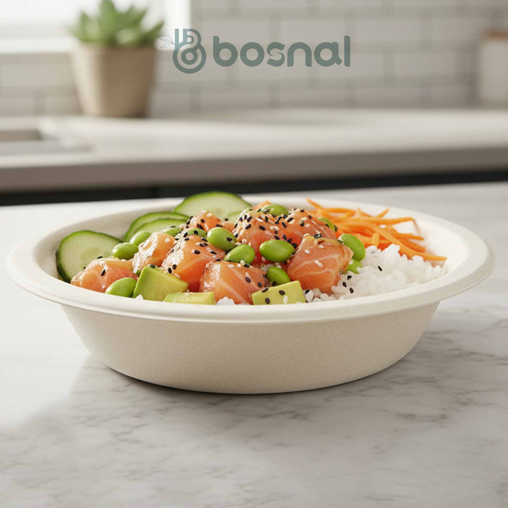 Compostable Sugarcane Bowls – 16 oz | Round | Pack of 50 or 100