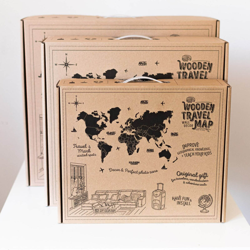 3D LED Wooden World Map 3.0 | Multicolor | Sustainable Birch