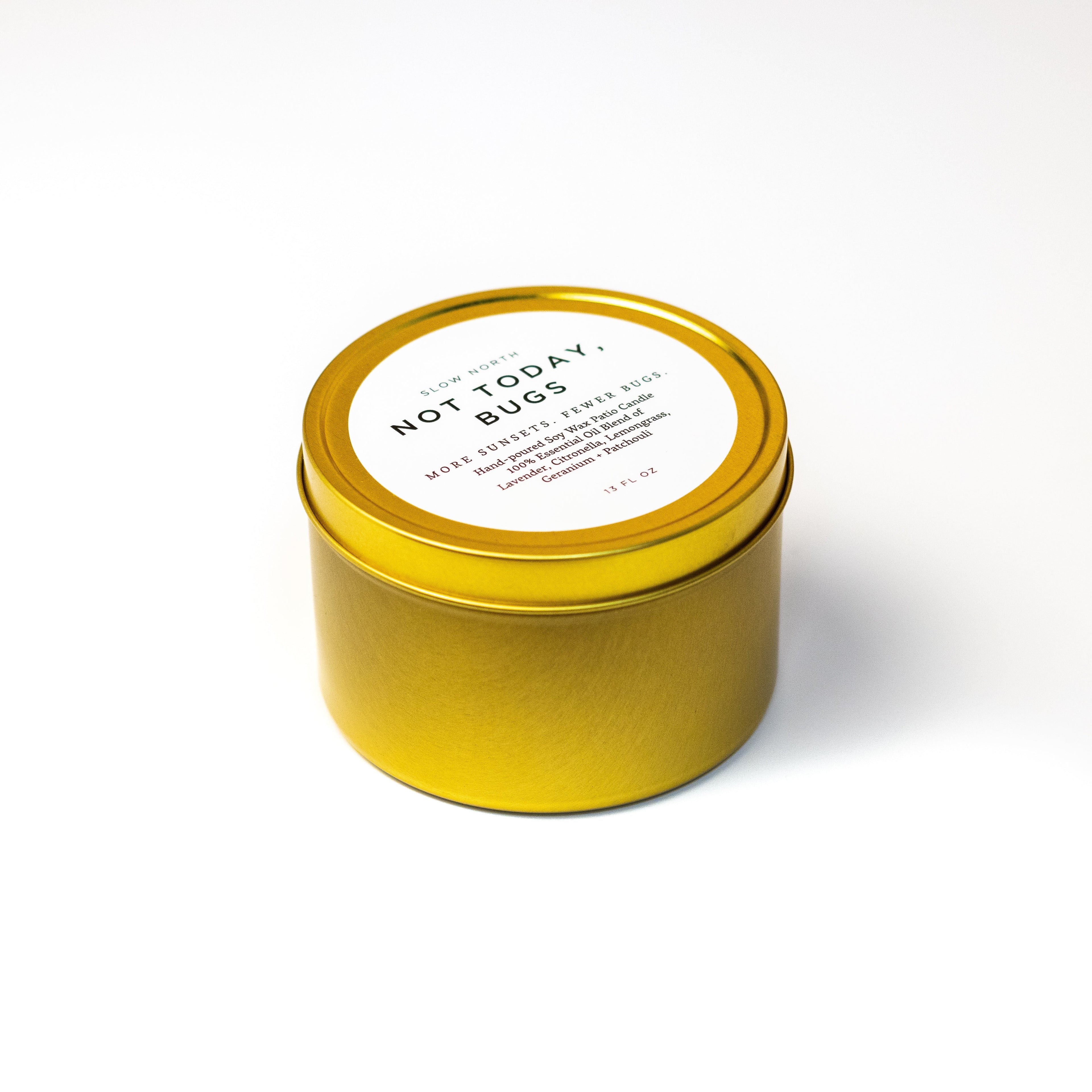 Not Today, Bugs — Citronella Soy Candle, 13oz