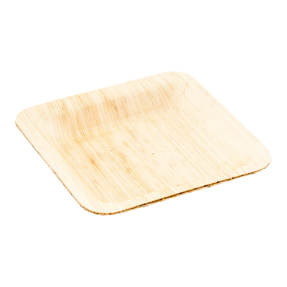 Square Bamboo Leaf Plates | 3½" | Natural | 100-Count