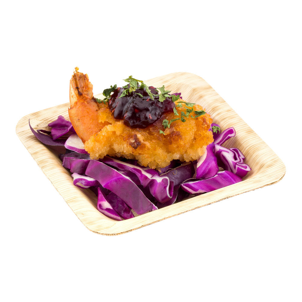Square Bamboo Leaf Plates | 3½" | Natural | 100-Count