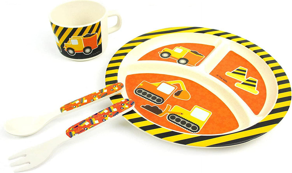 Construction Trucks Kids Dinnerware Set
