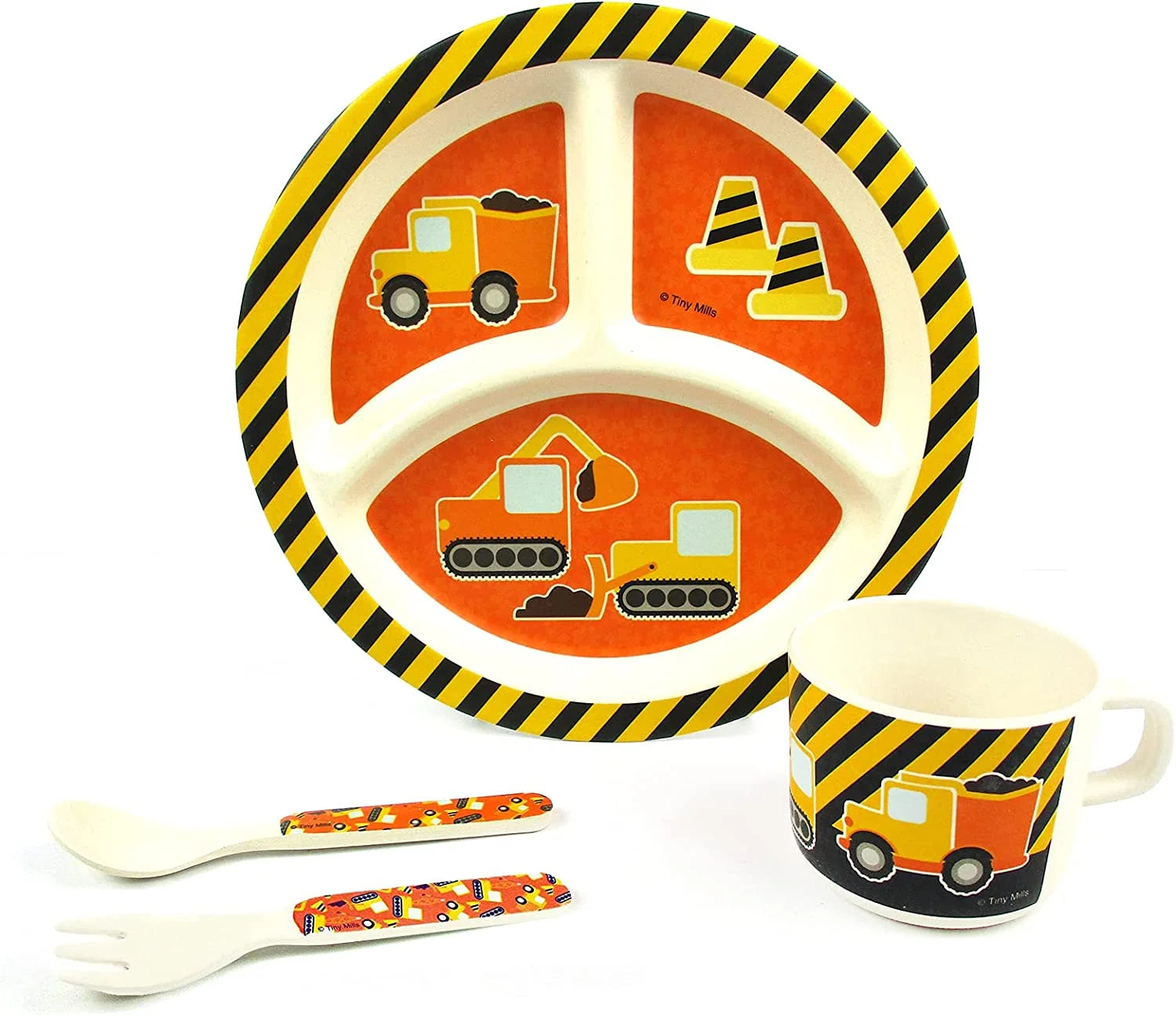 Construction Trucks Kids Dinnerware Set