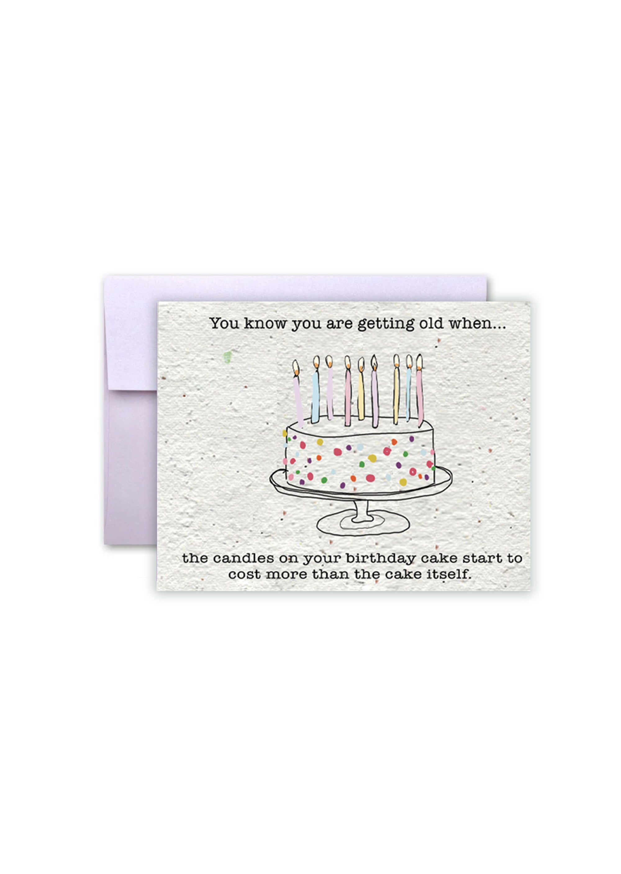 Birthday Blooms Ageless Humor — Wildflower Seed Paper Card
