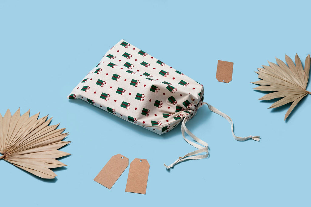 Cloth Gift Bags — Organic Cotton, Set of 4